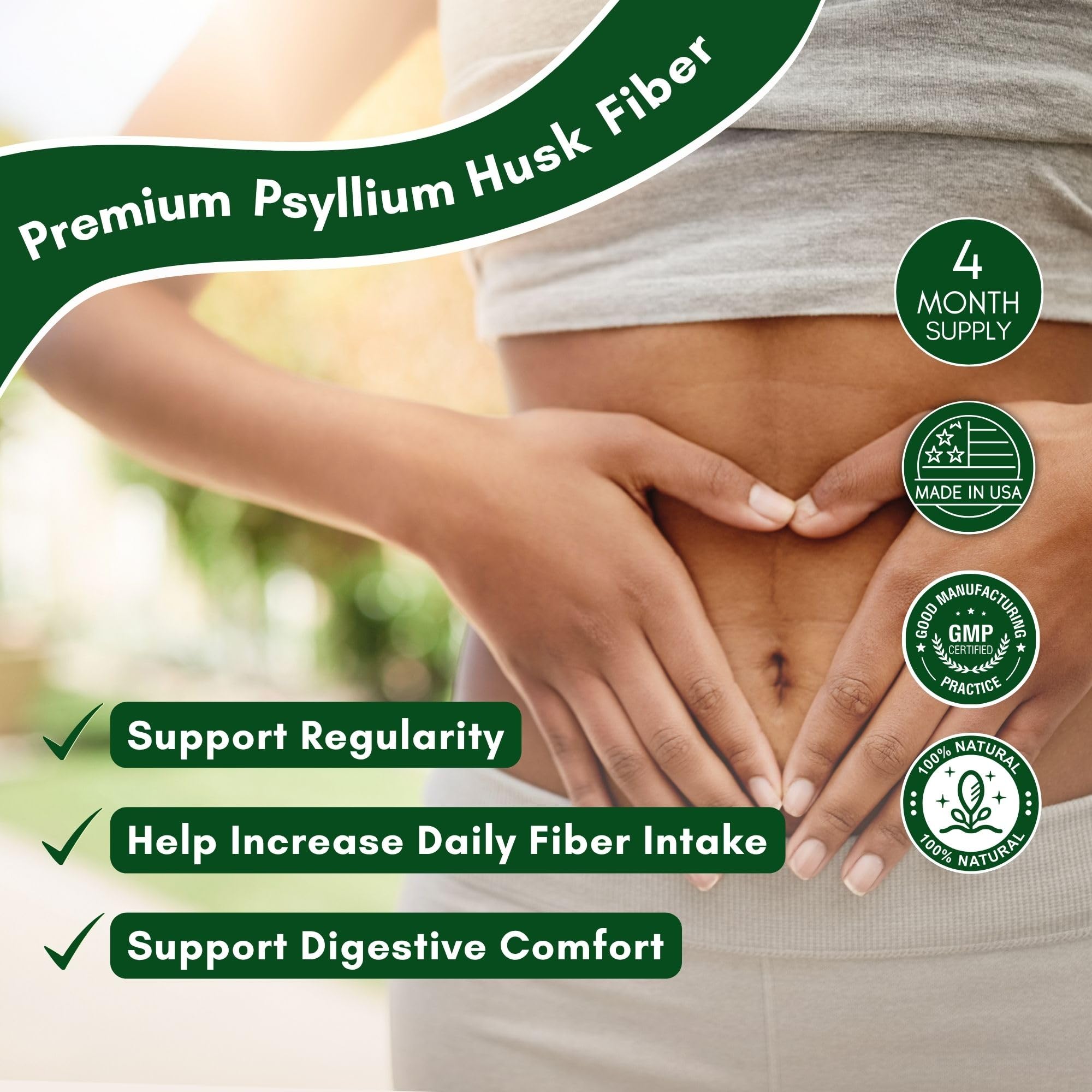 Capsules de cosse de PSYLLIUM – 1450 mg par portion – 240 capsules – Supplément de fibres de psyllium de qualité supérieure – Idéal pour la digestion et la régularité – 100 % fibres solubles