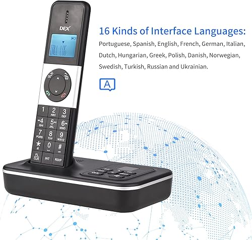 Miniatura 7 de D1002 TAM-T Teléfono inalámbrico de 3 teléfonos con contestador automático Identificador de llamadasllamada en espera LCD de 1.6 pulgadas Pantalla