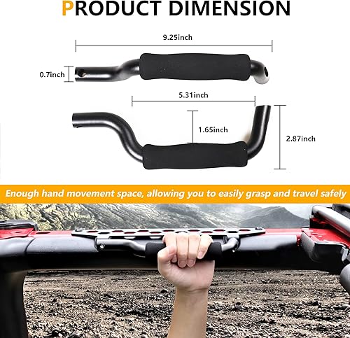 Miniatura 6 de RERPRO Asas de aluminio compatibles con Jeep Wrangler JL 24 puertas Unlimited Rubicon Sahara Sport Gladiator JT 2018-2023, accesorios interiores,