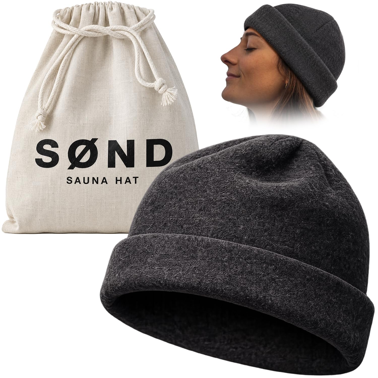 SØND Natural Merino Wool Sauna Hat