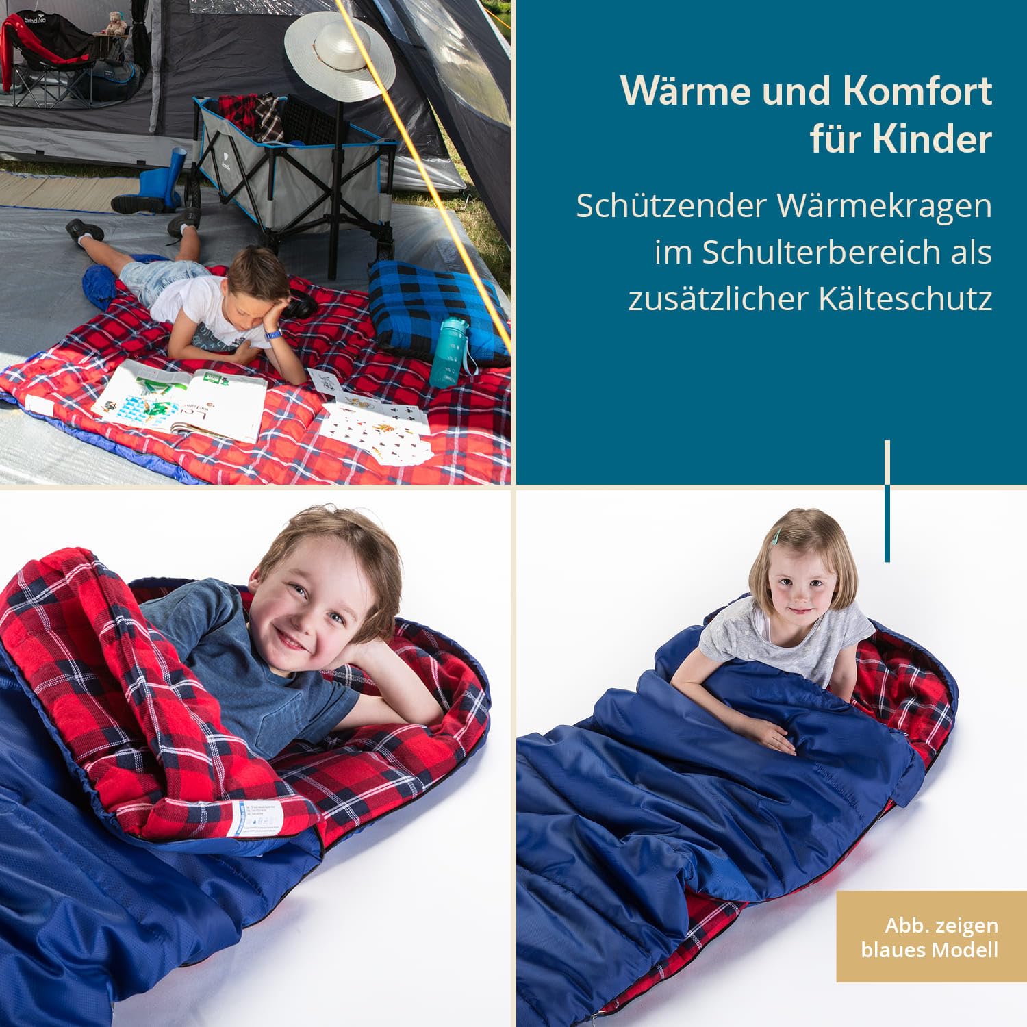Skandika Dundee Junior śpiwór dla dzieci, flanelowa wyściółka wewnętrzna z bawełny, przytulnie miękka, wodoodporna, zakres komfortu do 10°C, 175 x 70 cm
