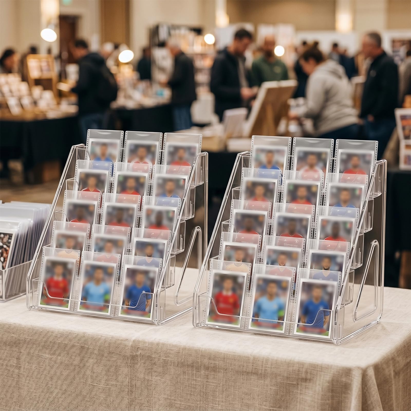 Lot de 2 présentoirs à cartes à collectionner à 5 niveaux pour cartes de
