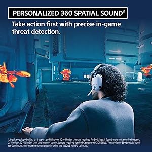 Sony INZONE H9 Gaming Headset, Wireless Noise Canceling Bluetooth Headset with Microphone, 360 Spatial Sound, for PC and PS5 (WH-G900N), Black