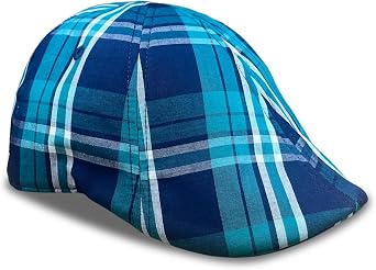 Boston Scally The Sweetwater Plaid Trainer, 6 Panel, Cotton, Tealwater