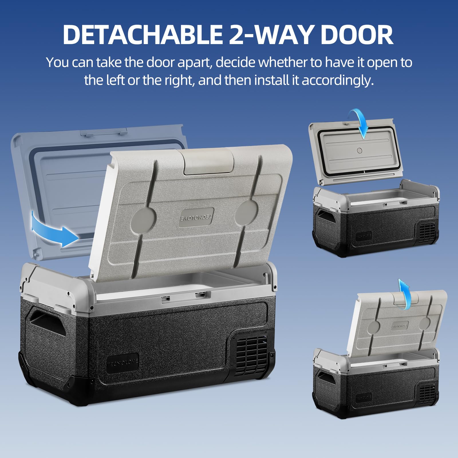 12V Car Refrigerator 21QT Portable Fridge Freezer with Blow Expansion Evaporator -4 68 12 24V DC 120-240V AC — view 8