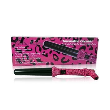 Curling Wand, Hot Pink Leopard, 1 Pound