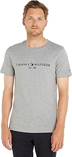 Tommy Hilfiger Herren T-Shirt Kurzarm Tommy Logo Rundhalsausschnitt