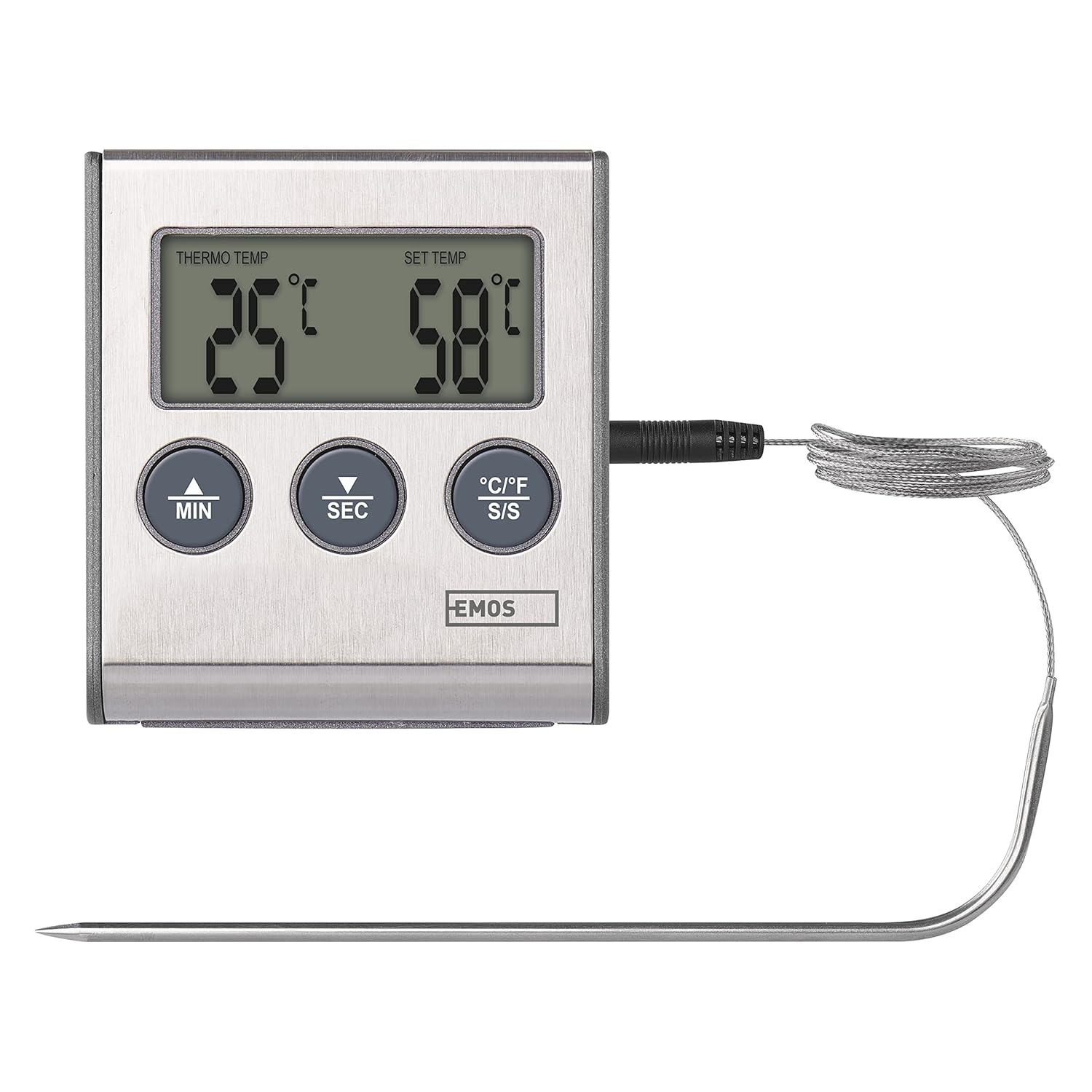 Les emos Digital Wireless Thermometer with probe e2157