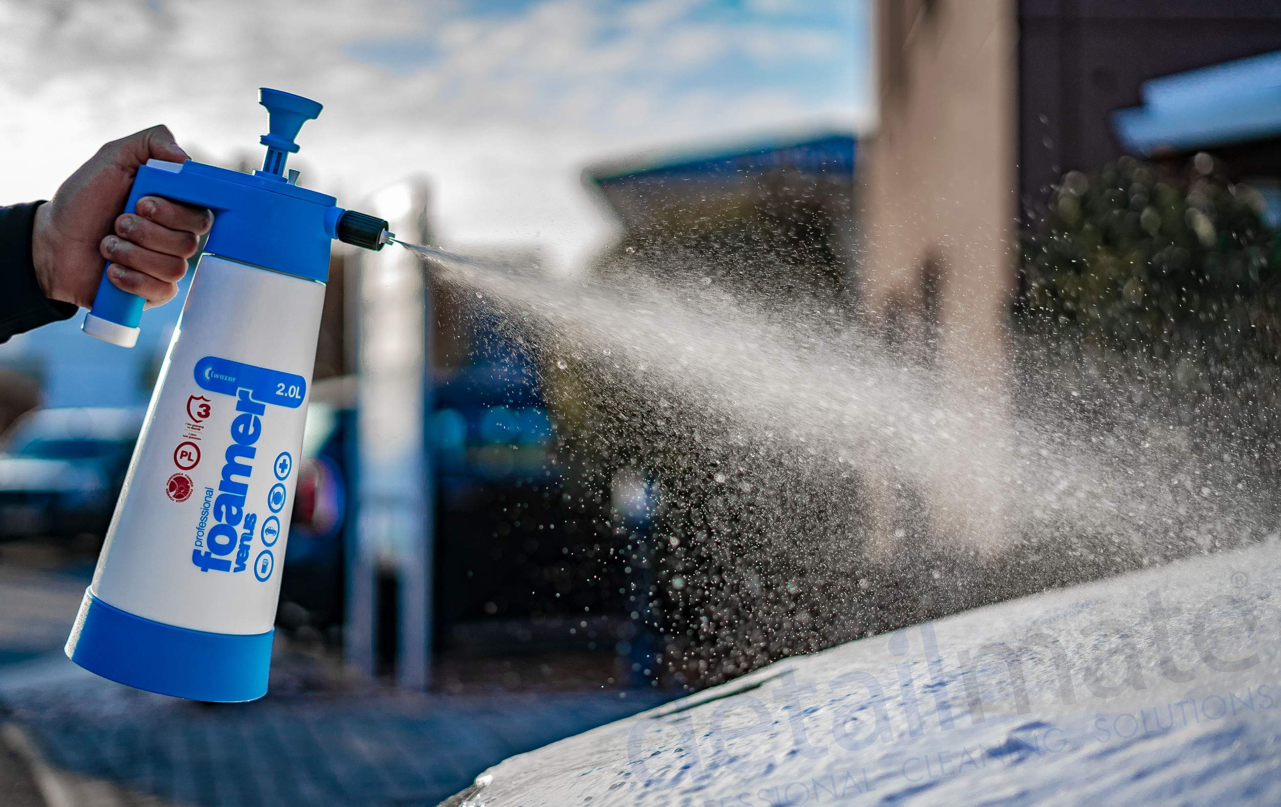 detailmate Set prelavado: ValetPro PH neutral Snow Foam, Kwazar Foamer 2L – Lavado principal: Koch Chemie Nano Magic Champú 750ml, Gritguard cubo 20L, Gritguard cesta de suciedad