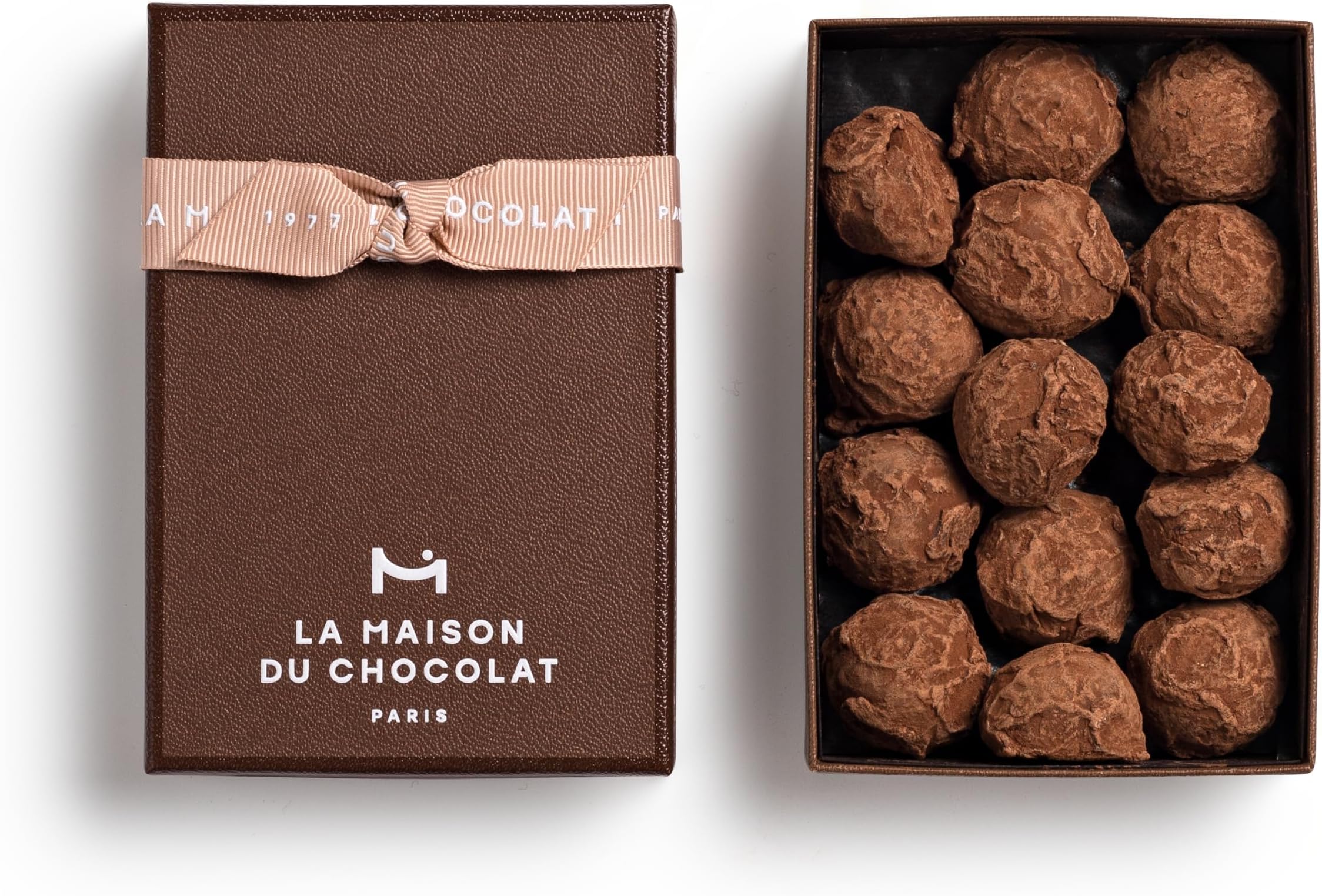 Classic Truffles Gift Box, Gourmet French Dark Chocolate Gift Box (12 Pieces)