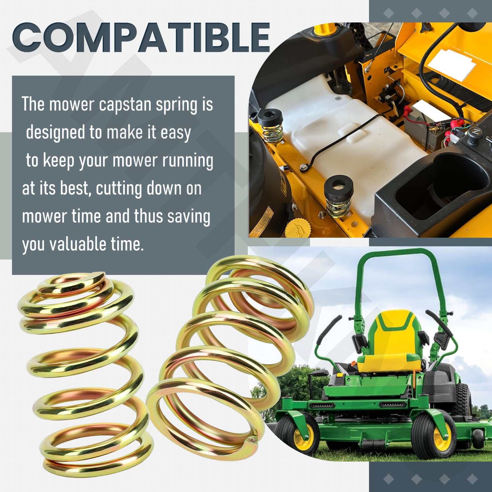 Snapklik.com : AMTHKNO 4 Set 422127-4 Mower Cap Seat Spring & 2 Set ...