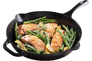 Victoria 15-Inch Cast Iron Skillets with Helper Handle