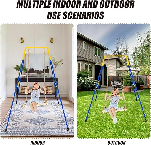 Miniatura 7 de Swing Stand, Metal A-Frame Hammock Chair Stand, Foldable Baby Swing Frame, Easy to Assemble & Store, IndoorOutdoor Swing Stand for Toddler Baby