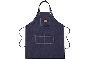 Kids Apron for Boys and Girls - Comfortable & Stylish Denim Apron...