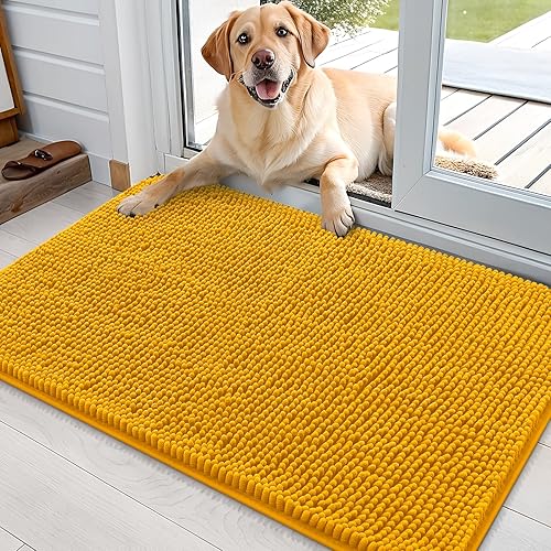 OLANLY Dog Door Mat for Muddy Paws 36x24, Absorbs Moisture