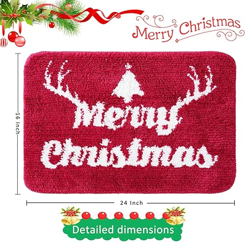 Miniatura 9 de wyewye Christmas Bathroom Rugs,Ultra Soft Christmas Bathroom Rugs Sets 1 Piece, Super Absorbent and Thick, Non-Slip,Machine Washable,Bath Mats for