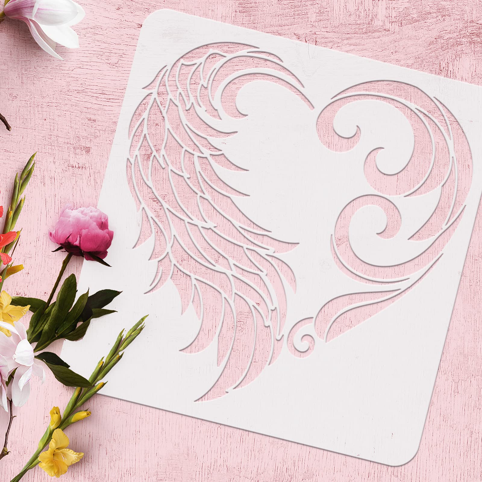 Set 3 Stencil Per Torte A Forma Di Cuore RAYNAG – Modelli In Plastica Riutilizzabili Da 15, 20 E 30 Cm Per Decorazioni E Taglio Pan Di Spagna, Guida Per Torte A Cuore