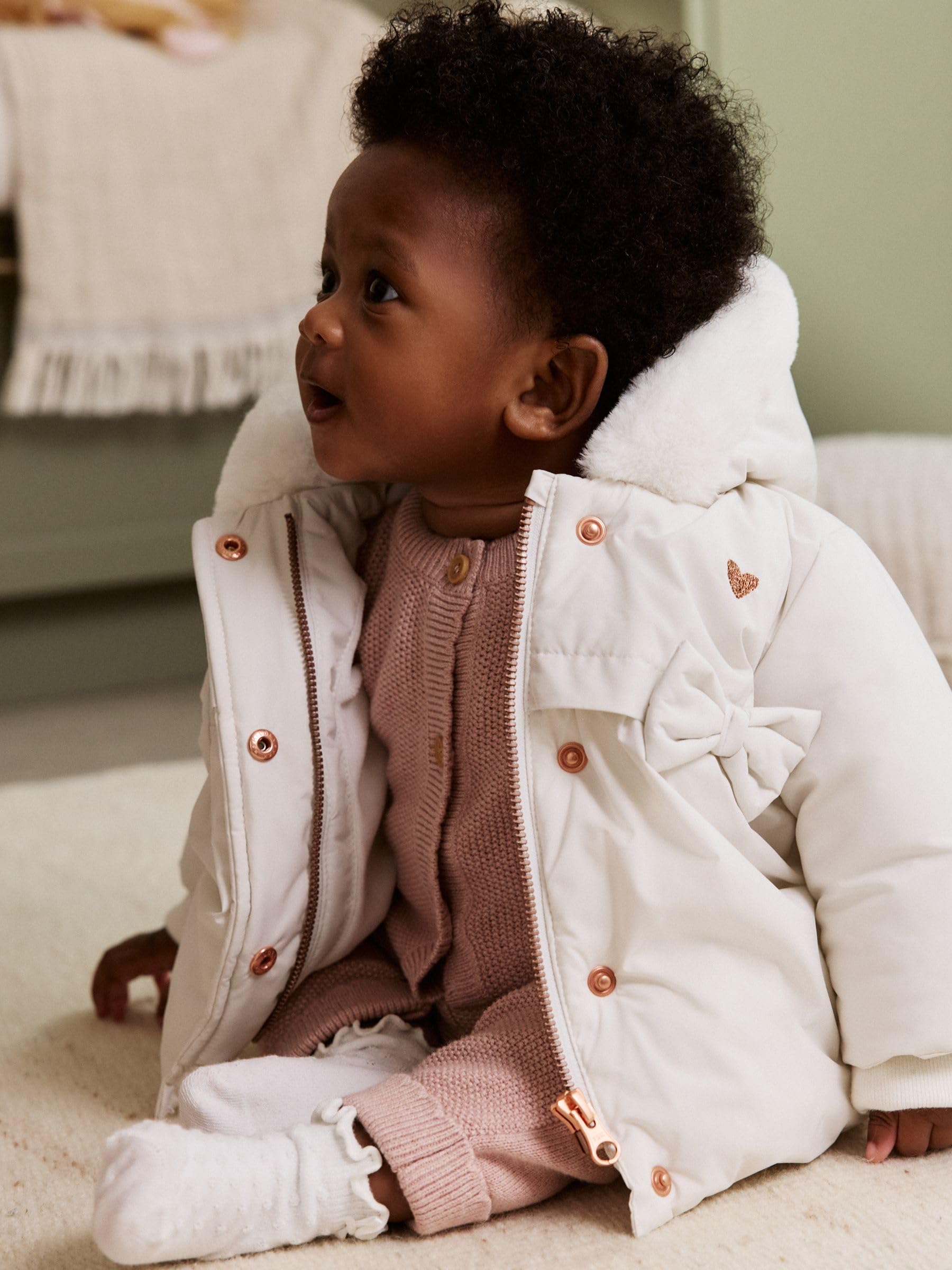 NEXT Bebés niña Chaqueta acolchada con pajaritas para bebé