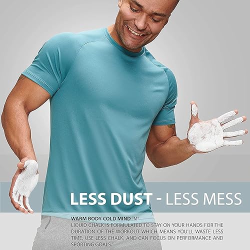 Miniatura 4 de WARM BODY COLD MIND Tiza líquida prémium para levantamiento de pesas, agarre de mano para entrenamiento cruzado, escalada, gimnasia, levantamiento