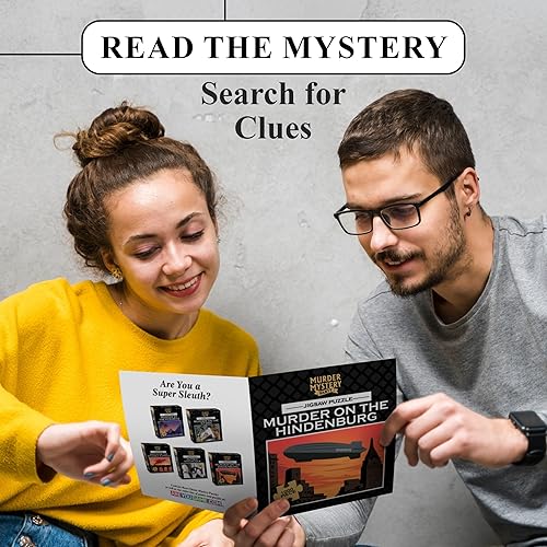 Miniatura 4 de Murder Mystery Party, Rompecabezas de misterio clásico, asesinato en el Hindenburg, rompecabezas de 1,000 piezas