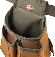 Vista 7 de Bucket Boss - AirLift Tool Belt with Suspenders, Tool Belts - Original Series (50100) with 12 pockets, Brown , 52 Inch