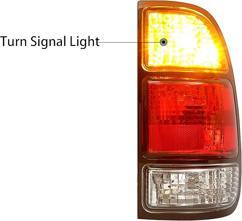 Miniatura 9 de ECOTRIC Luz trasera halógena compatible con Toyota Tundra 2000-2006, lámpara de freno de señal de acceso regularcabina de acceso, par de luces