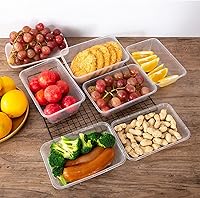 Vista 9 de Contenedores de preparación de comidas, paquete de 50 recipientes de almacenamiento de alimentos con tapas, caja Bento desechable reutilizable