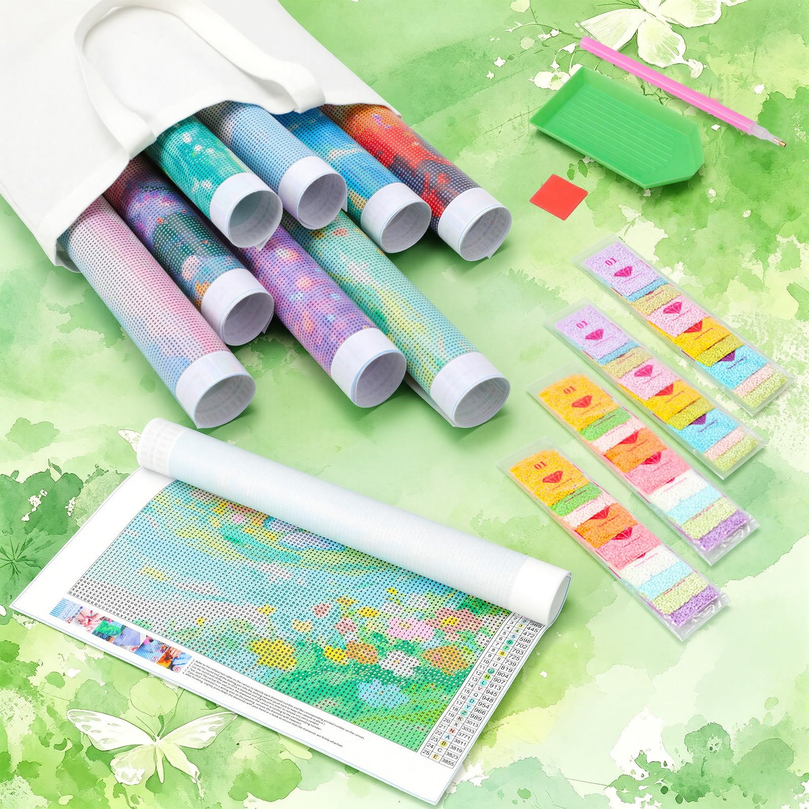 Kits de pintura de diamantes 5D para adultos, kits de pintura de diamantes por números para adultos, pintura de perro, garabato dorado, cachorro, animal, mascotas, manualidades, suministros de costura
