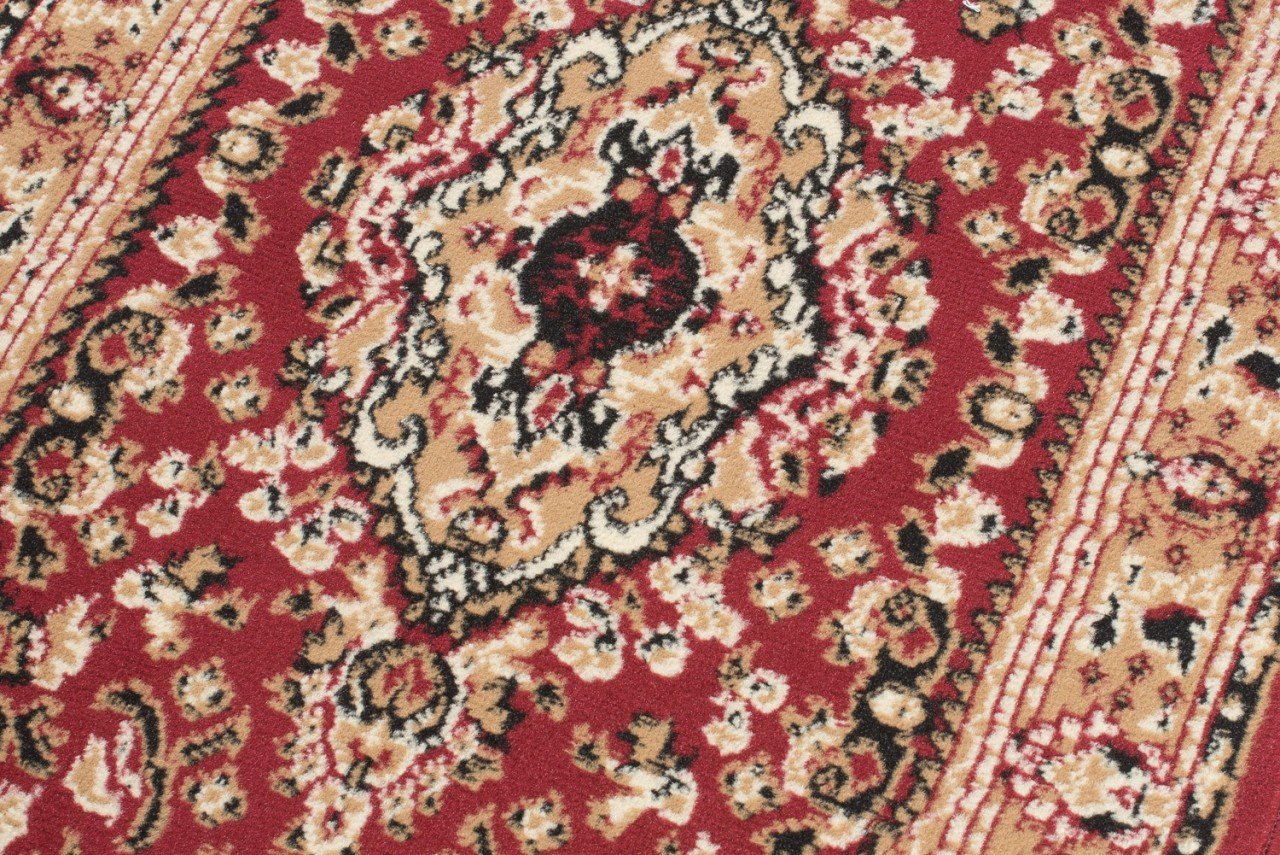 TAPISO Atlas Tappeto Passatoia Camera Corridoio Salotto Soggiorno Tradizionale Rosso Vino Beige Classico Orientale 70 x 200 cm