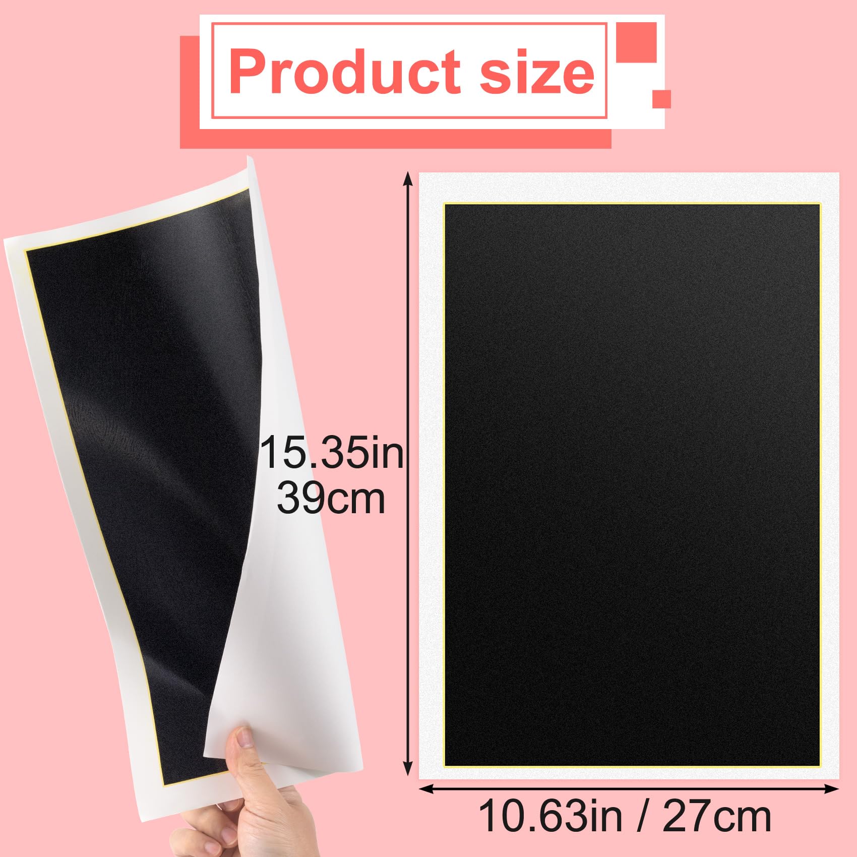 SmallCat 4 PCS Black Laser Marking Paper, Laser Engraving Test Paper for Fiber Laser Marking and Engraving, Laser Colored DIY Supplies for Metal, Glass, Ceramics (39 × 27 cm)