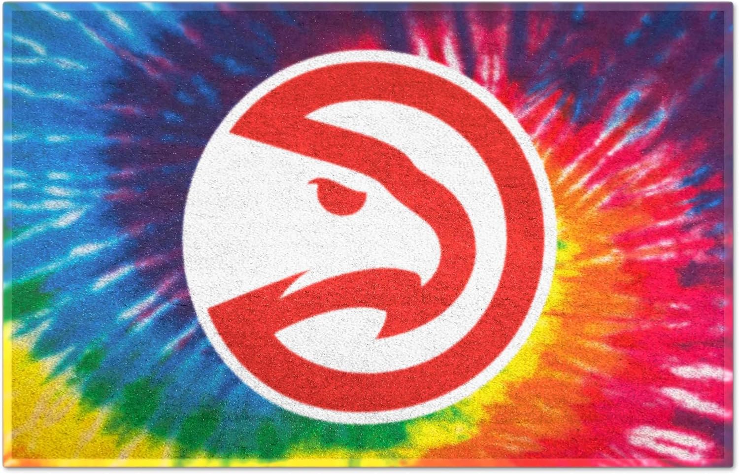 FANMATS 34367 NBA - Atlanta Hawks Tie Dye Starter Mat Accent Rug - 19in. x 30in.| Sports Fan Home Decor Rug and Tailgating Mat