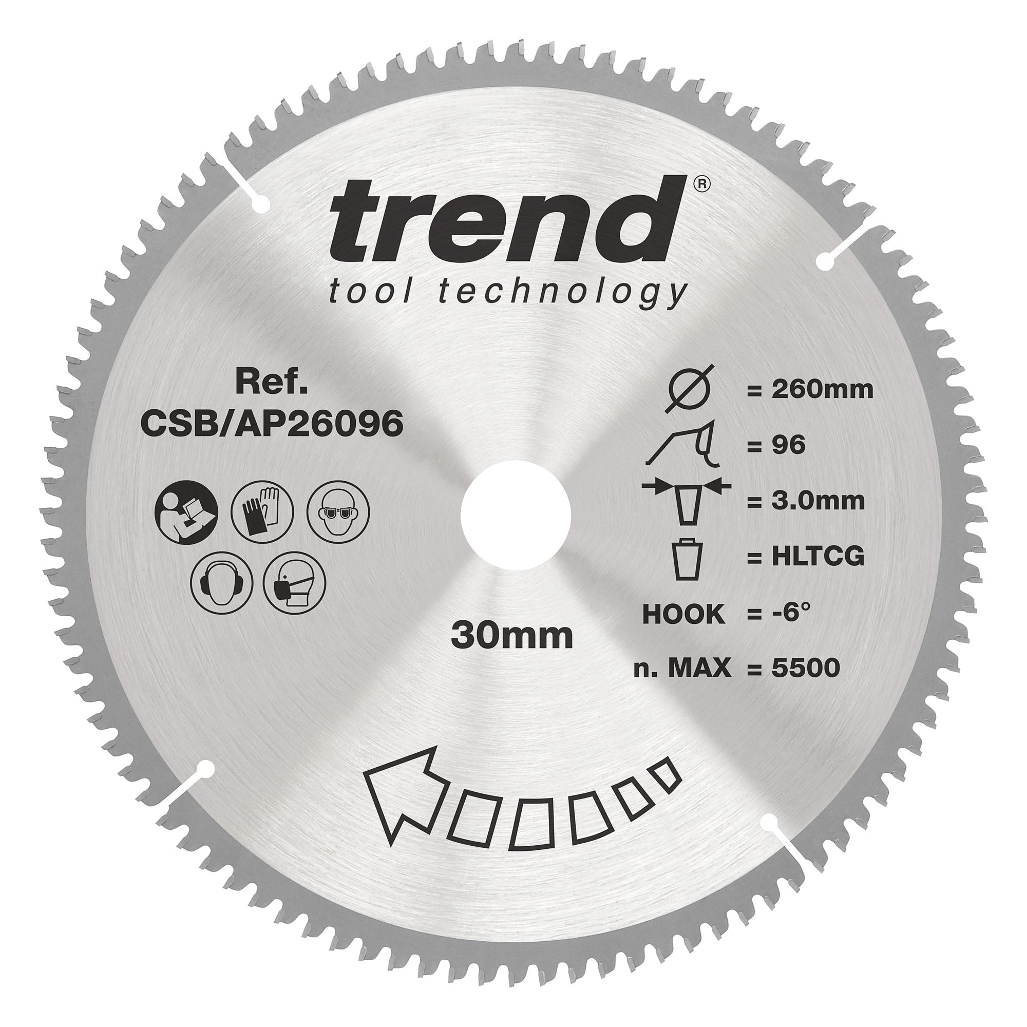 Trend CSB/AP21664 Aluminium/Plastic Circular Saw Blade 216mm x 30mm x 64T m12