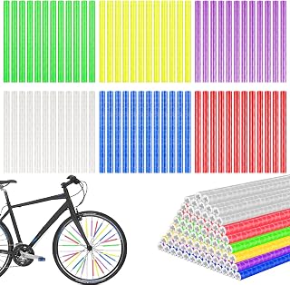 72 Stück Speichenreflektoren Fahrrad, 6 Farben, 360° Sichtbarkeit 75 mm wasserdichte Reflektoren Fahrrad, Einfach zu Montieren, Geeignet für Nachtfahrten und Alle Arten von Fahrrädern