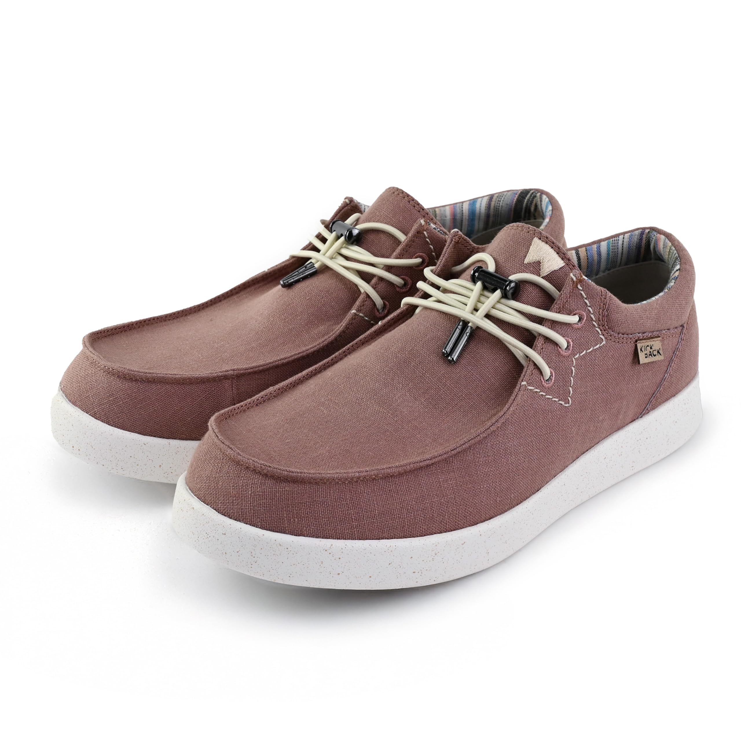 Kickback Haven Mocasines Slip‑On de Hombre Estilo Sneaker – Zapatos Casual de Canvas, Lino o Mesh Elástico con Cordones Elásticos – Cómodos y Elegantes para el Uso Diario en Verano