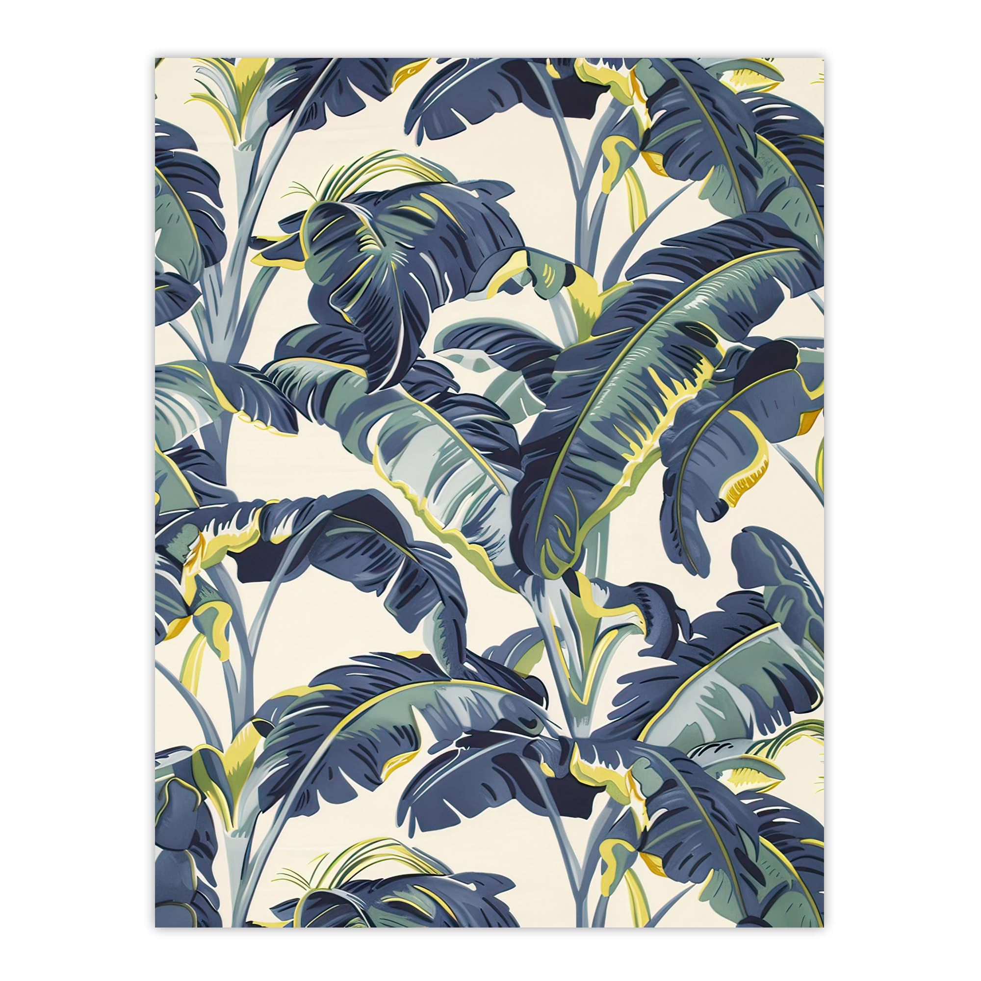 Artery8 Banana Plant Artwork Leaves Foliage Tropical Living Room Extra Large XL Wall Art Poster Print