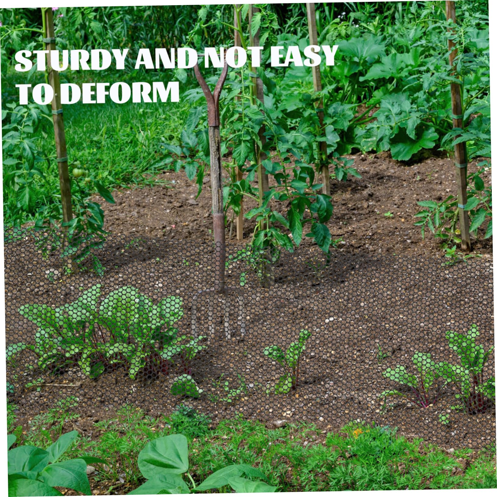 TOYANDONA Rete da Giardino in Plastica Nera 0,4x6m, per Pollaio e Recinzione del Prato, Leggera, Riutilizzabile e Facile da Pulire