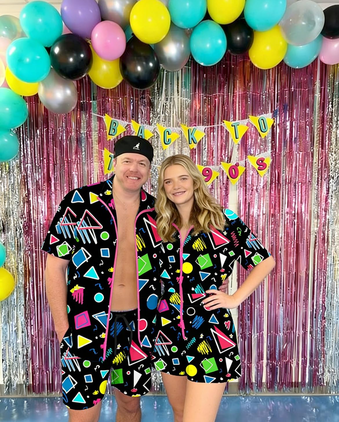 UOUA 80s Outfit Women 90s Jumpsuit Costume One-Piece Workout Track Suit Party Retro Clothing