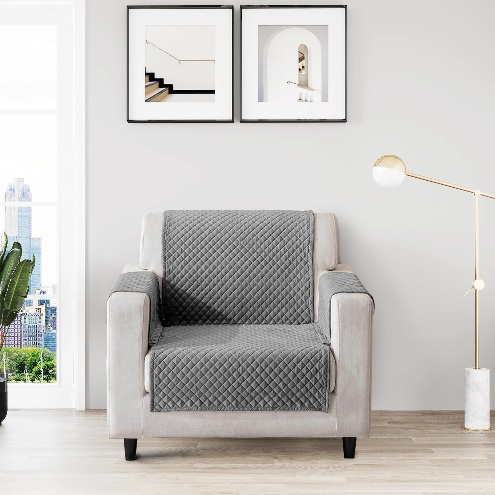 Yellow Weaves 1 Seater Box Design Quilted Velvet Sofa Cover Protector, 1 Piece, Light Grey (B0C6ZW2S8J) Amazon Price History, Amazon Price Tracker