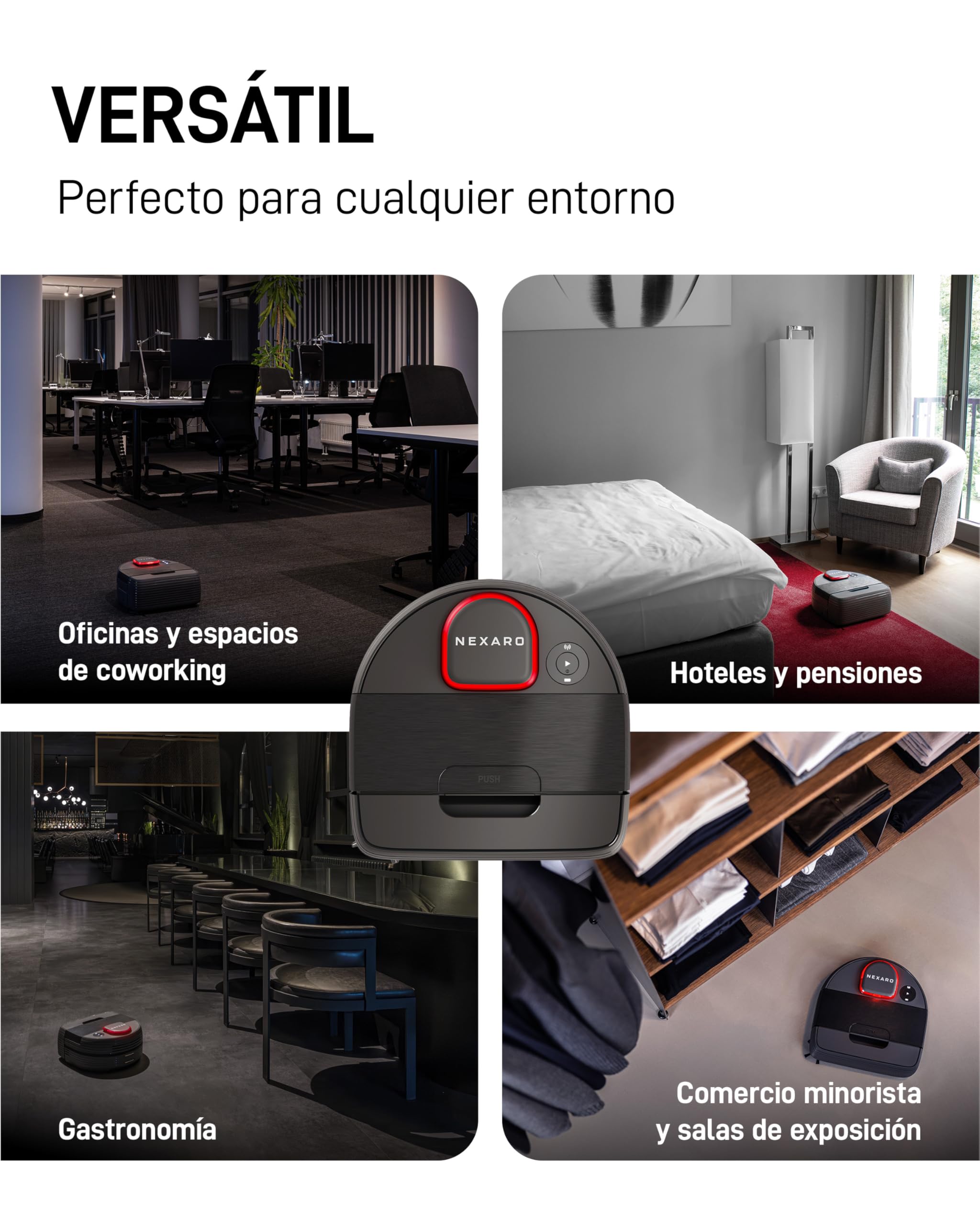 Robot Aspirador NR 1500 para Limpieza de Suelos – Vacuum Cleaner con Licencia HUB 36 Meses, Certificado TÜV y Filtro HEPA – para 400m² y 250 min de autonomía – Ideal para Uso Comercial