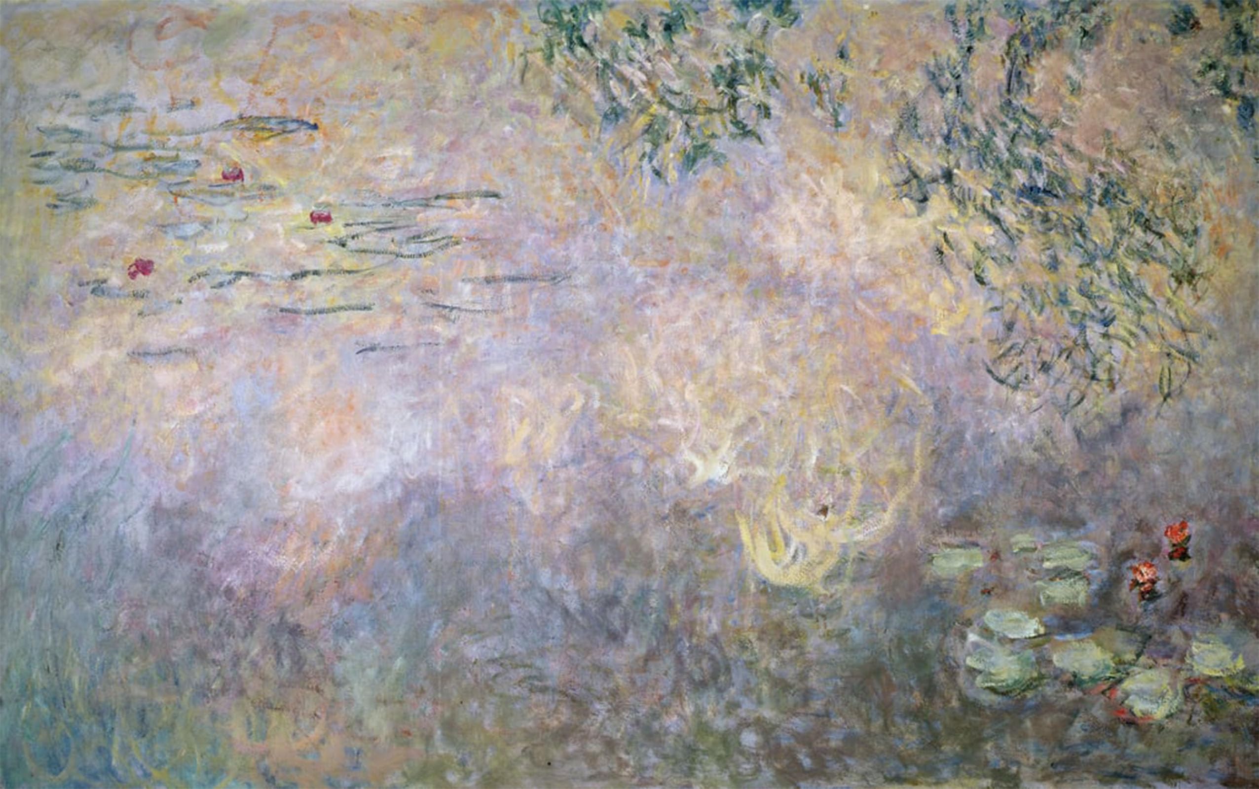 POSTERIIk Famous Animal Posters Vintage Picture Waterlilies Detail of Lower Section by Claude Monet Modern Wall Decor for Home Decor 60x90cm