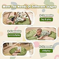 Vista 3 de Baby Play Gym Mat - 8-in-1 Activity Playmat with Detachable Toys for Sensory Development - Thick, Oversized, Washable & Non-Slip Baby Floor Mat