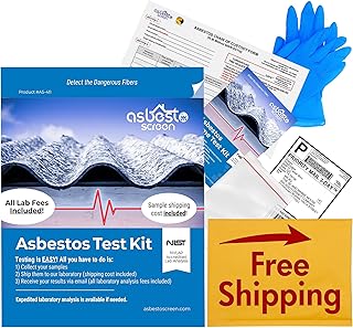The Original Silver Lake Research Asbestos Testing Kit, NVLAP-Certified Full Lab Analysis, Popcorn Ceiling, Tiles, Insulation, Drywall, Just Collect, Ship, & Receive Results, 1 At Home Test Kit