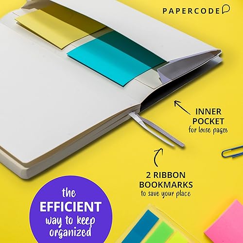 Miniatura 3 de Papercode Cuadernos de diario rayados de lujo, diarios para escribir con 130 páginas perforadas, cuadernos perfectos para trabajo, viajes,