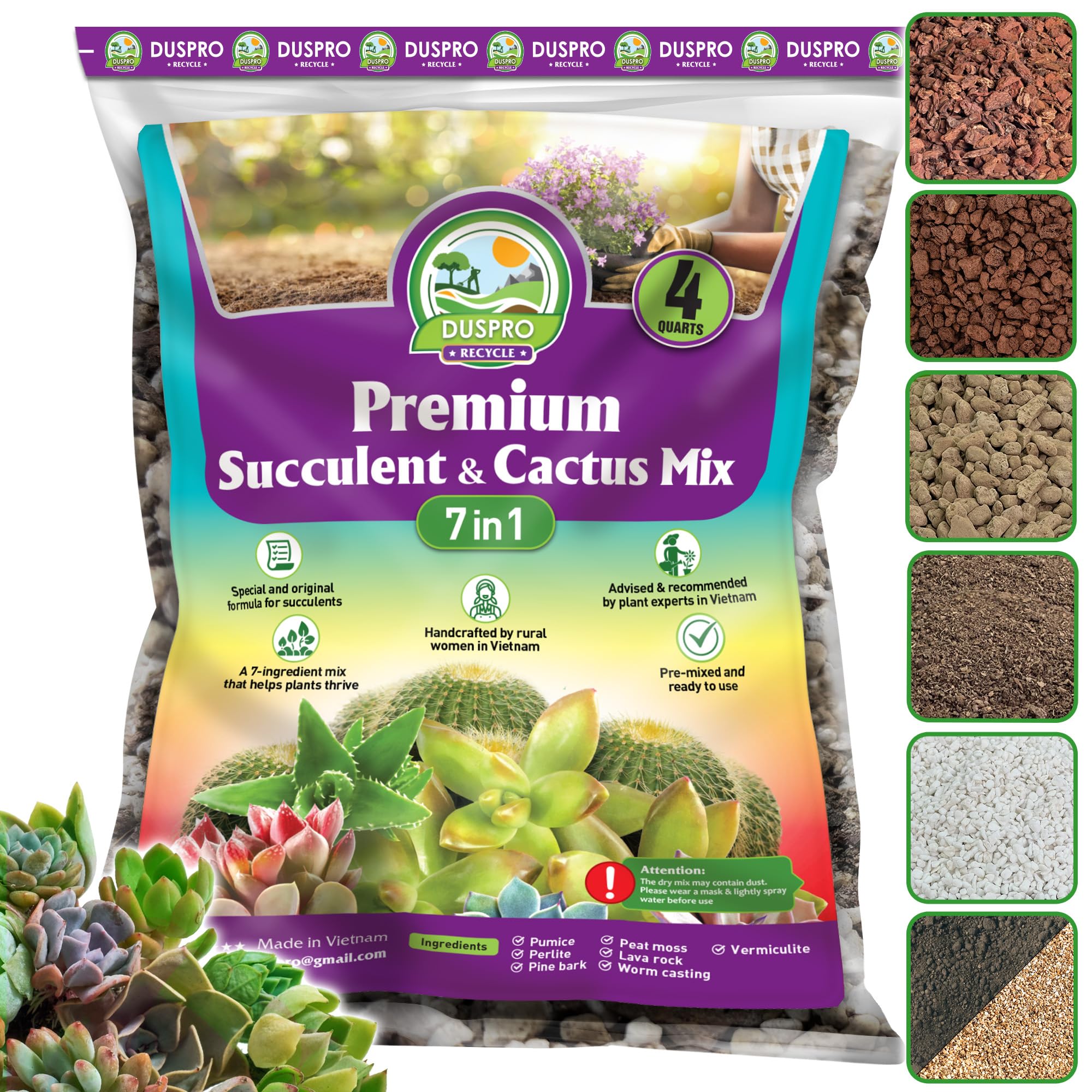DUSPRO Succulents Soil Potting Mix