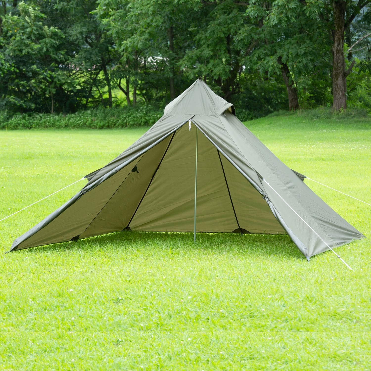 BUNDOK Solo Teepee BDK-75 Single Pole Tent, Compact Storage, Storage Case Included