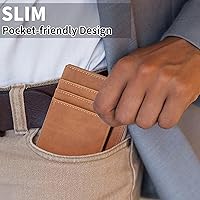 Vista 54 de Cartera Chelmon Slim RFID - Cartera de bolsillo frontal minimalista para tarjetas de crédito delgadas Negro carbón