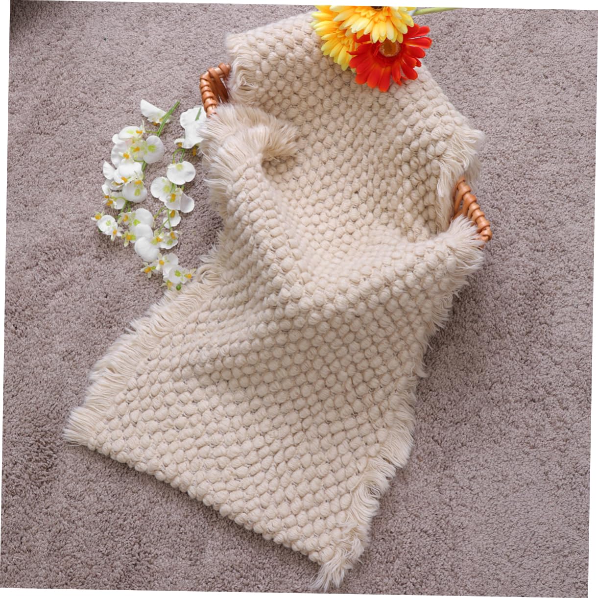 Abaodam 2piezas De Algodón para Bebés Diseño De Piña para Dormir y Fotografía para Recién Nacidos Color Beige
