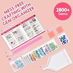 Klever Kits 16 Projets Gem Painting, Kids Diamond Art Painting Kit avec 5D Gemme, Arts et artisanat pour les filles Ages 6-12,Idées cadeaux d'art pour les artisanats de filles Âges 6, 7, 8, Cadeaux de Pâques pour enfants