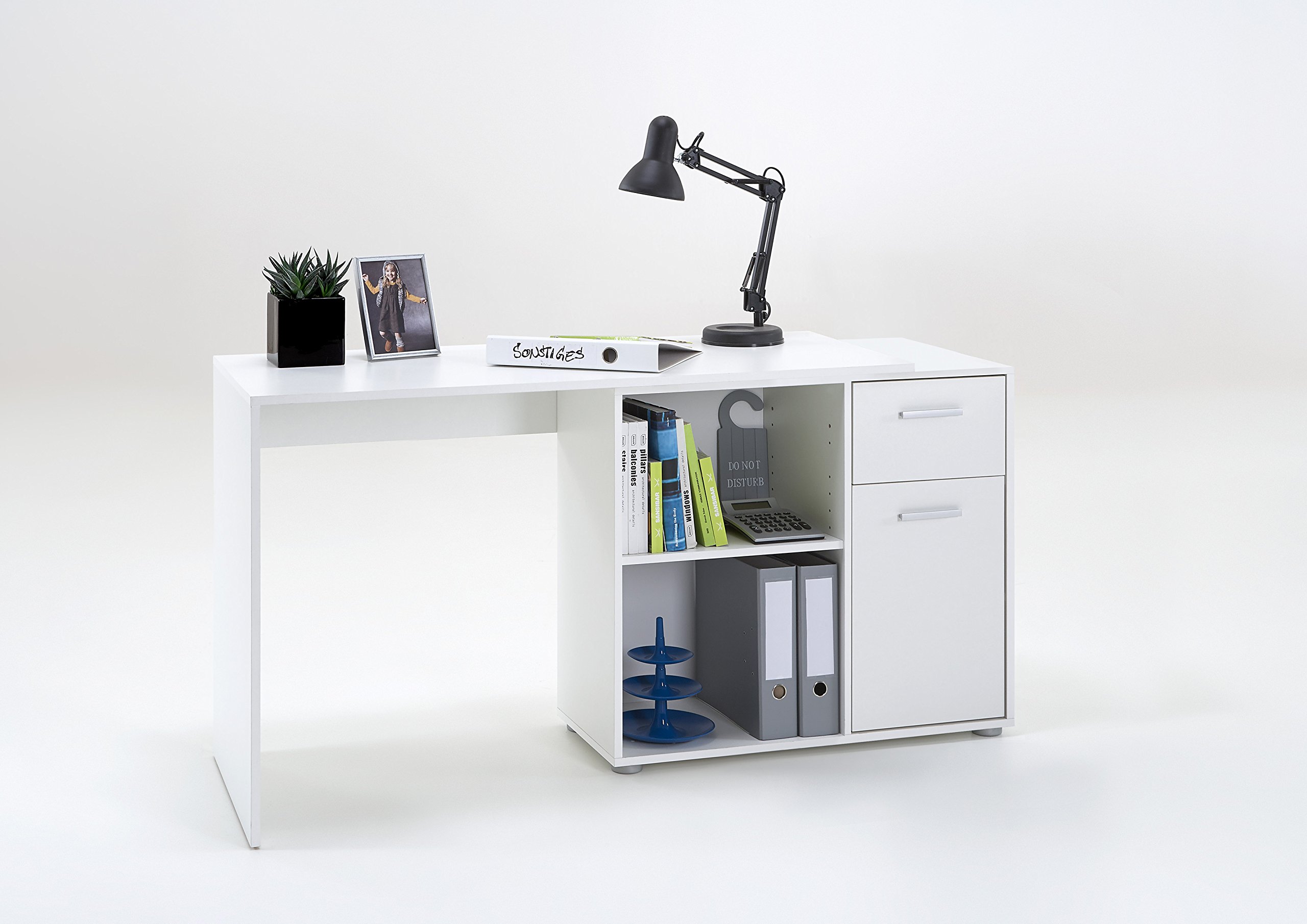 FMD Albrecht, sosna, biała, 117 x 83 x 74 cm
