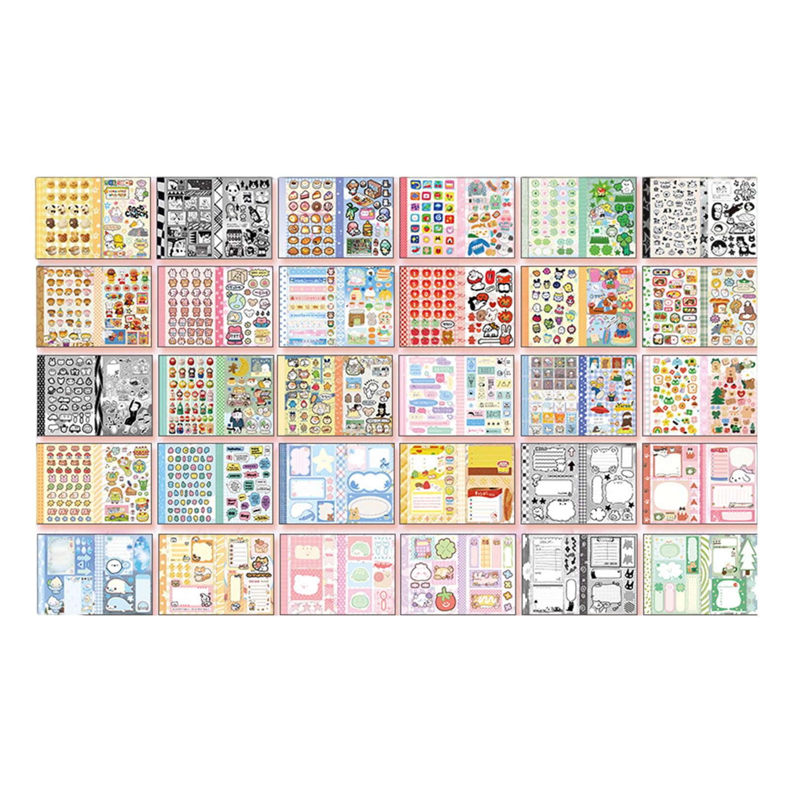 Cartoon Sticker Scrapbooking Journal for Water Bottle Notebook Planner Luggage Kids Motivational Adhesive Memo Pad